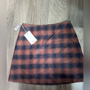 Wilfred Classic Mini Skirt Rust/Navy Plaid NWT